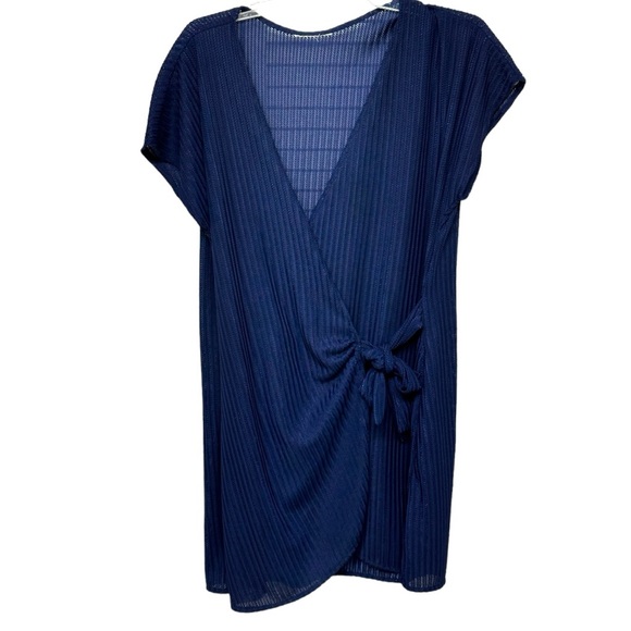 420 - BATHING SUIT COVER UP NAVY BLUE - Picture 13 of 16